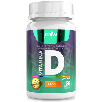 Imagem do produto Vitamina D3 Colecalciferol 2.000Ui 60 Cápsulas Nutrivale
