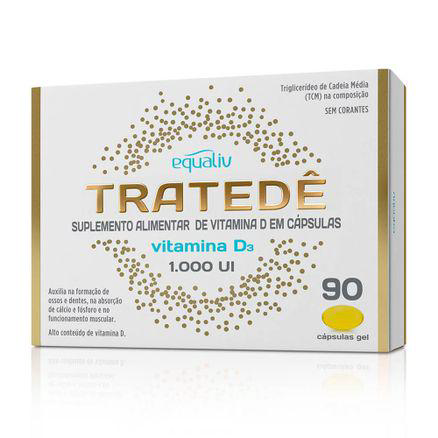Imagem do produto Vitamina D3 Equaliv Tratedê 1.000Ui 90 Cápsulas