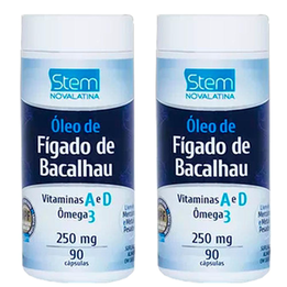 Imagem do produto Vitamina E Óleo De Fígado De Bacalhau Stem 250Mg 90 Cápsulas