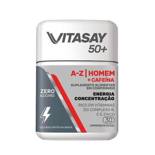 Imagem do produto Vitasay 50+ Az Homem+Cafeina Com 30 Comprimidos