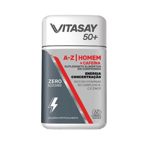 Imagem do produto Vitasay 50+ Az Homem+Cafeina Com 60 Comprimidos
