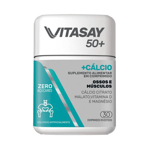 Imagem do produto Vitasay 50+ Cálcio Com 30 Comprimidos