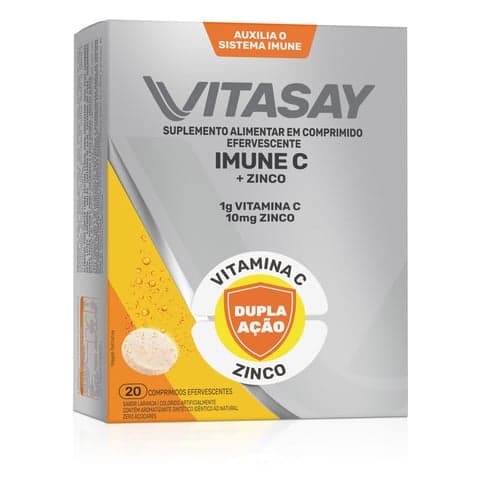 Imagem do produto Vitasay Imune C Com 20 Comprimidos Efervescentes Laranja