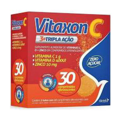 Imagem do produto Vitaxon C Tripla Ação Efervescente Laranja Com 30 Comprimidos