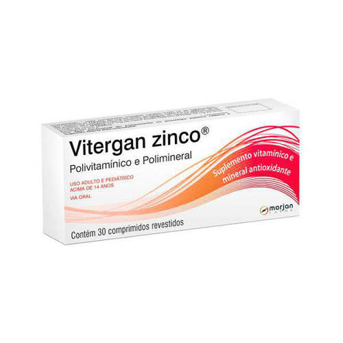 Vitergan Zinco - 30 Comprimidos