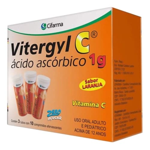 Imagem do produto Vitergyl C Efervescente 1G 30 Comprimidos