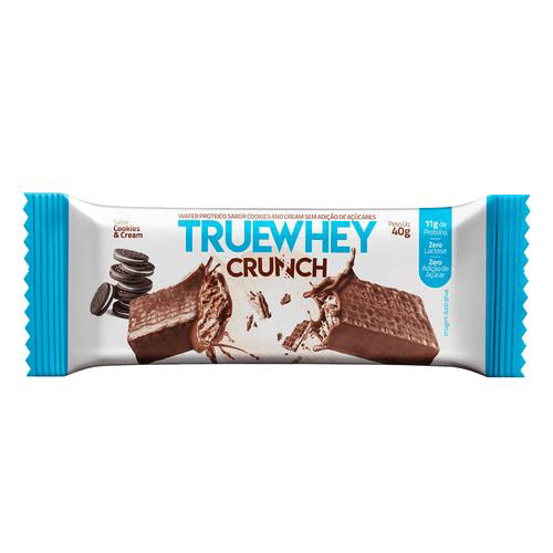 Wafer Proteico True Whey Crunch Cookies And Cream Unitario 40G True Source A