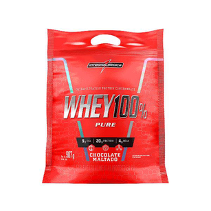 Imagem do produto Whey 100% Protein Pure Pouch Concentrado Chocolate Maltado 907G Integralmedica