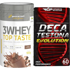 Imagem do produto Whey 3W Top Taste 900G Chocolate + Deca Testona Evolution Body Action