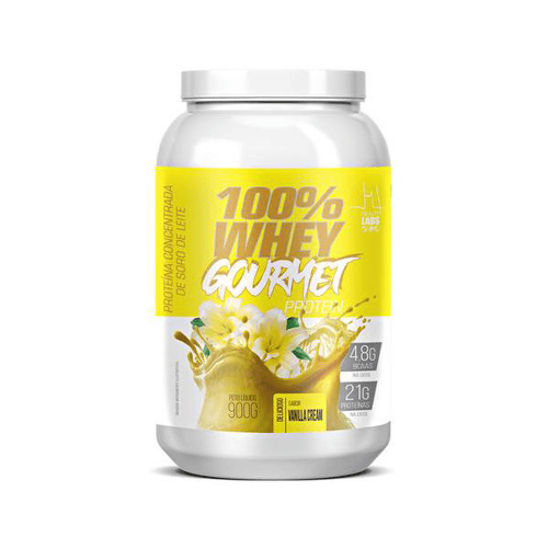 Whey Gourmet 100% Protein Health Labs Sabor Baunilha 900G