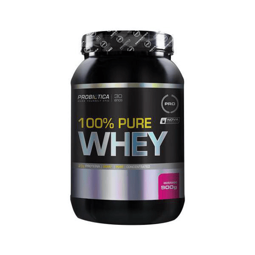Imagem do produto Whey Protein 100% Pure Morango Probiótica Pote 900G