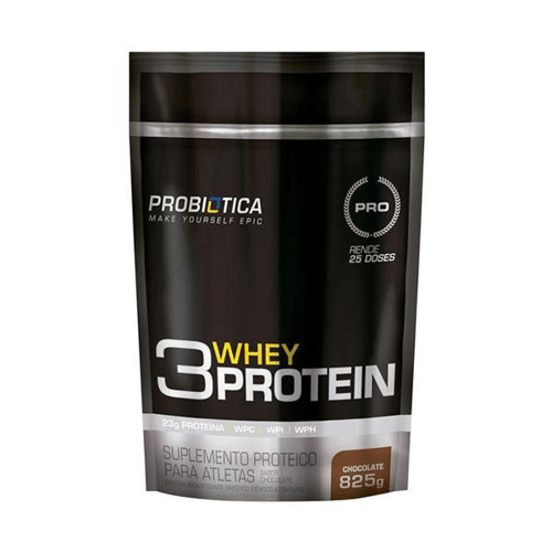 Imagem do produto Whey Protein 3W Probiotica Refil Chocolate 825 Gramas