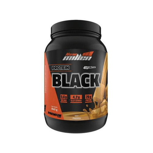 Imagem do produto Whey Protein 4W Black Premium New Millen Sabor Paçoca 840Gr