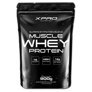 Whey Protein 900G Refil Morango Muscle Whey Xpro Nutrition