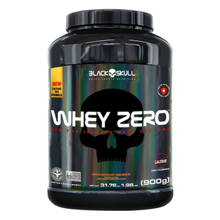 Imagem do produto Whey Zero Com Lactase Black Skull 900G Whey + Isolado Lactase Chocolate 900G
