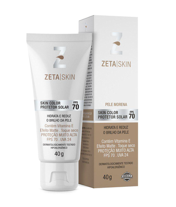 Imagem do produto Protetor Solar Zeta Skin Color Fps70 Pele Morena 40G