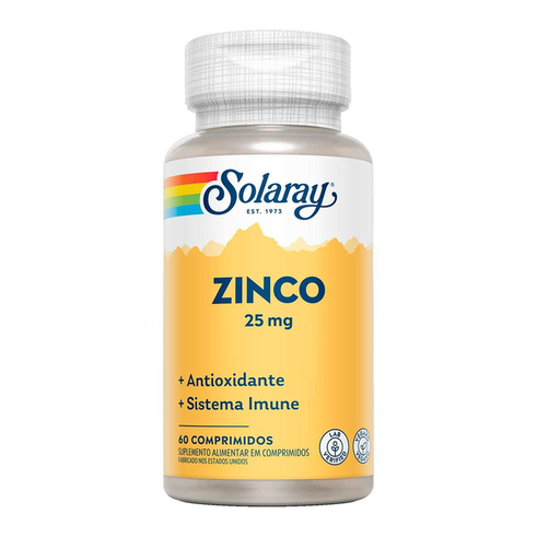 Imagem do produto Zinco Vegano Solaray 25Mg Com 60 Comprimidos