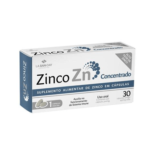 Imagem do produto Zinco Zn Lasanday Com 30 Cápsulas 30Mg