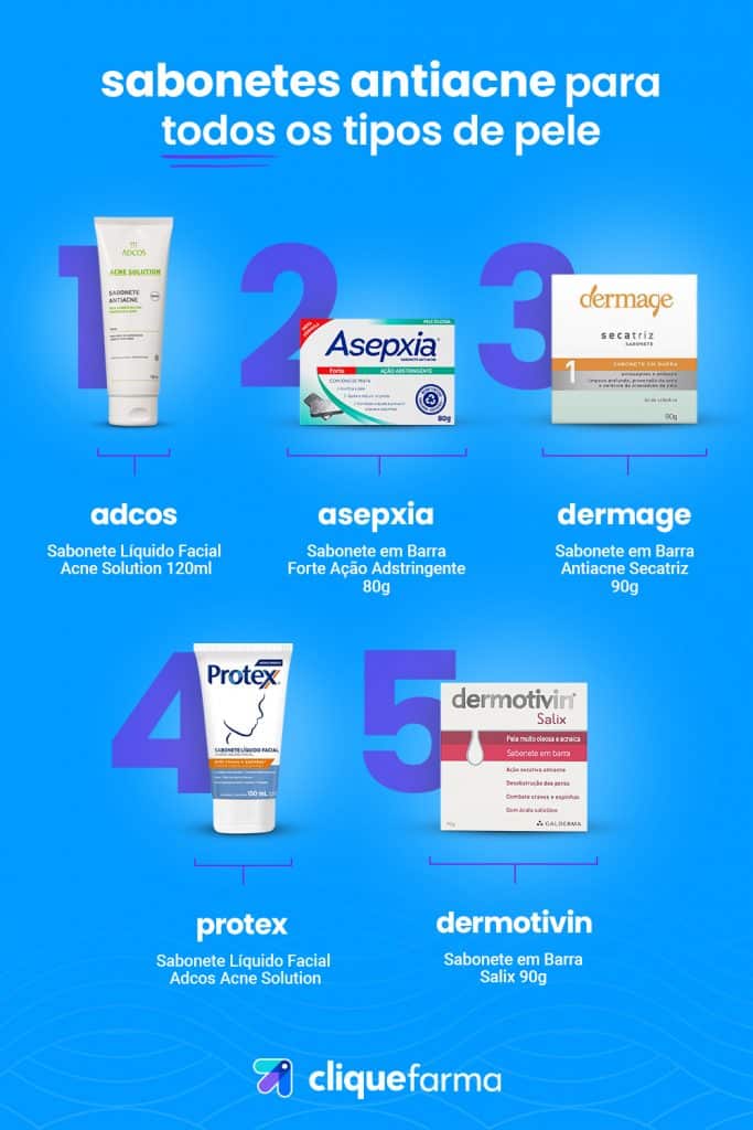sabonetes antiacne para todos os tipos de pele