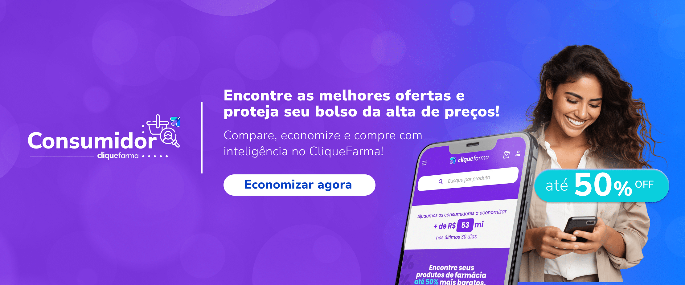 Encontre com o menor preço com o CliqueFarma. Seus medicamentos e produtos de saúde até 50% mais barato