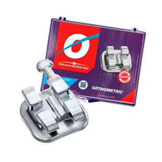 10.10.2201 Bráquete Metálico Advanced Series Edgewise 0,022 Com Gancho 10 Casos Orthometric