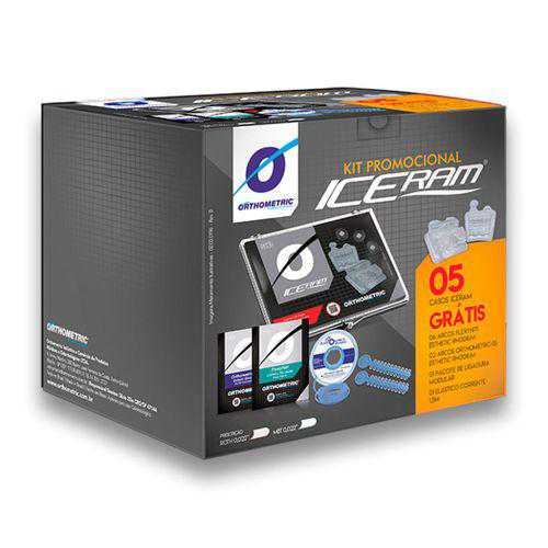 10.80.2805 Kit Iceram Roth 0,022 5 Casos + Fios Estéticos + Elásticos Orthometric