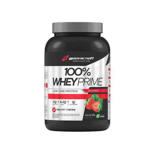 Imagem do produto 100% Whey Prime Morango Bodyaction 900G