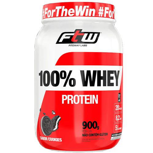 Imagem do produto 100% Whey Protein Concentrado Pote Cookies 900G Ftw