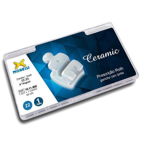 Imagem do produto 1011900 Kit De Bráquetes Com 01 Caso Prescrição Roth Ceramic 022 Gancho Can Pres Morelli