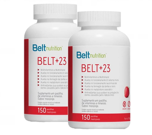 Imagem do produto 2X Belt+23 Morango150 Pastilhas Mastigáveis Belt Nutrition