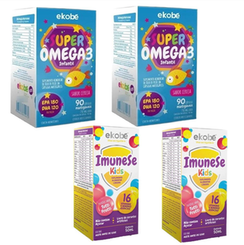 Imagem do produto 2X Super Ômega 3 + 2X Imunese Kids 16 Vitaminas Ekobé Kids Ekobe