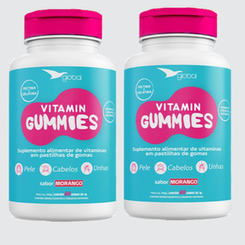 Imagem do produto 2X Vitamin Gummies Cabelos, Pele E Unhas Global 60 Gomas