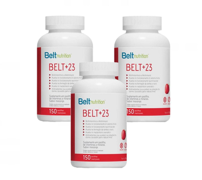 Imagem do produto 3X Belt+23 Morango150 Pastilhas Mastigáveis Belt Nutrition