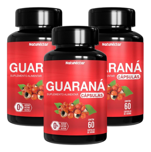 Imagem do produto 3X Guaraná 500Mg 60 Cápsulas Natunéctar Natunectar