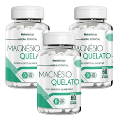Imagem do produto 3X Magnésio Quelato Puro Suplemento 60 Cápsulas Natunéctar