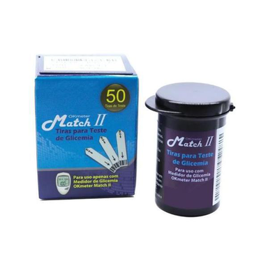 Imagem do produto 50 Tiras Reagentes Fitas Match Ii2 Okmeter Hmd