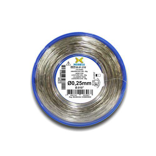 Imagem do produto 55.01.210 Fio Para Amarrilho Crni Redondo 0,25Mm .010 Em Rolo 50G Morelli
