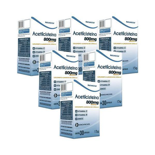 Imagem do produto 6X Acetilcisteína Nac30 Cáps.800mg Vitamina C D E Zinco Natunectar