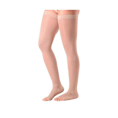 A618 Meia Coxa Ponteira Aberta Feminina Natural 1821 Mmhg Tamanho G Cor Natural Attiva 1 Par