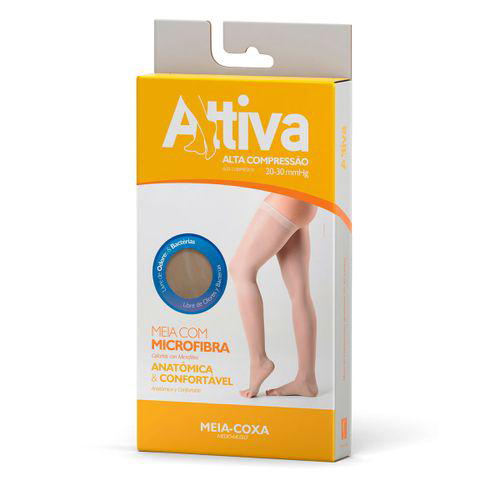 Imagem do produto A620 Meia Coxa Ponteira Aberta Feminina Preta 2030 Mmhg Sigvaris