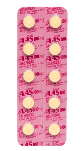 Imagem do produto Aas Infantil 100 Mg - 10 Comprimidos