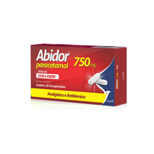 Imagem do produto Abidor Paracetamol 750Mg 20 20 Comprimidos Comprimidos