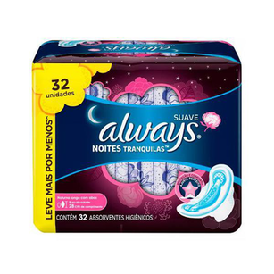 Imagem do produto Absorvente Always Noites Tranquilas Cobertura Suave Com Abas