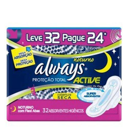 Imagem do produto Absorvente - Always Noturno Seca Com Abas Leve 32 Pague 24