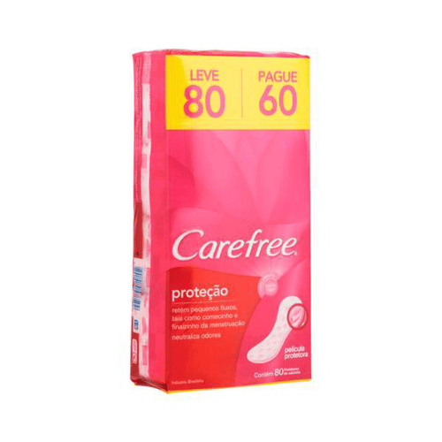 Imagem do produto Absorvente Carefree Leve 80 Pague 60 Super Econômico Original Com Perf