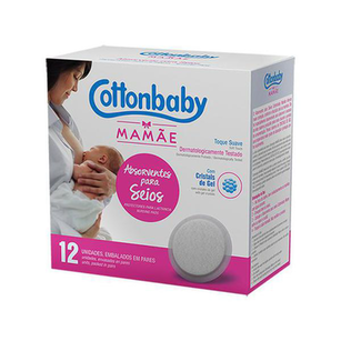 Absorvente Cottonbaby Para Seios Com 12 Unidades