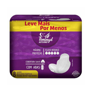 Imagem do produto Absorvente Feminyd Noturno Suave Com Abas 8Unidades