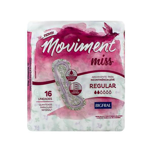 Imagem do produto Absorvente Geriátrico Bigfral Moviment Miss Regular 16 Unidades