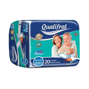 Imagem do produto Absorvente Geriátrico Qualifral Com 20 Unidades