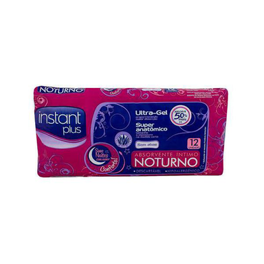 Imagem do produto Absorvente Instant Plus Noturno 12 Unidades